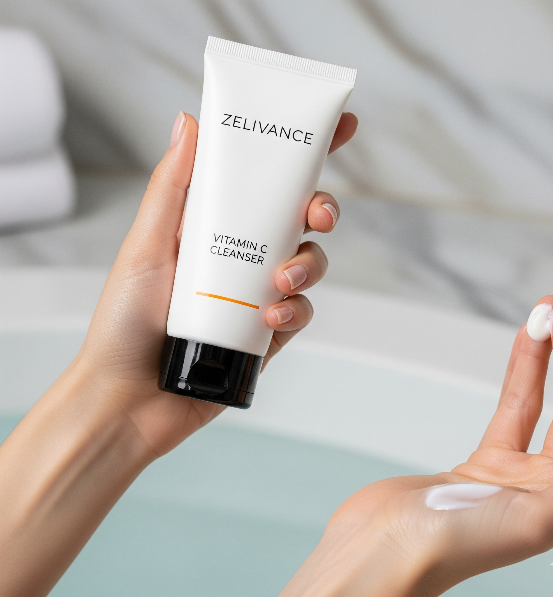 Close-up texture of Vitamin C Cleanser lather