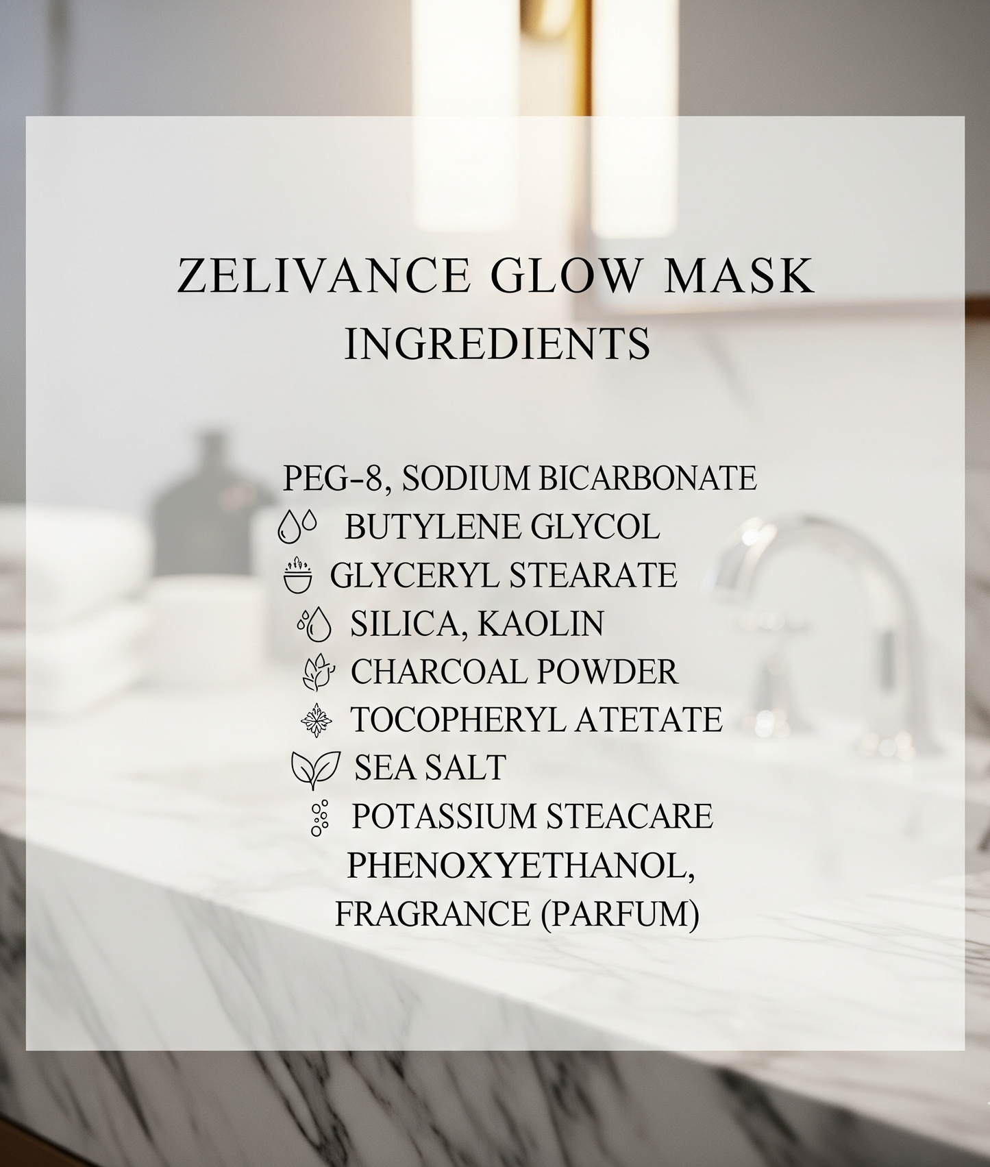 Ingredients view: Kaolin clay & vitamin C in Glow Mask
