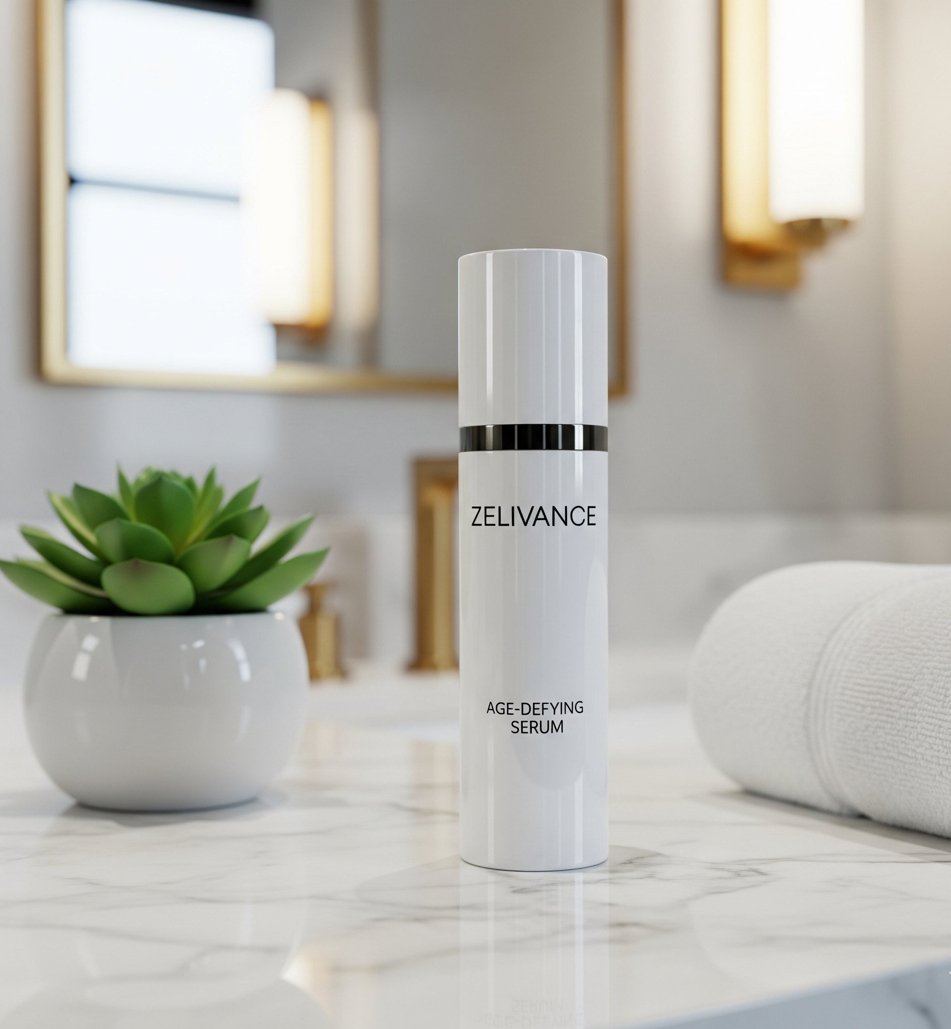 Packaging of Zelivance Age Defying Serum with box and dropper