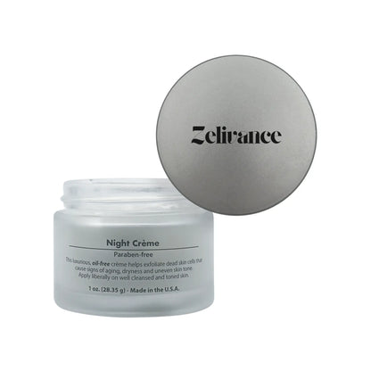 Zelivance Night Renewal Crème jar under soft lighting