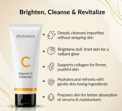 Zelivance Vitamin C Cleanser | Brightening & Hydrating Face Wash | Canada