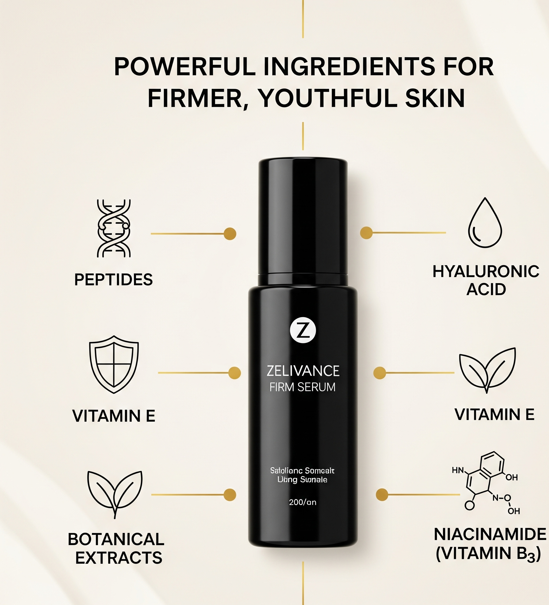 Ingredients in Firm Serum: peptides & plant extracts